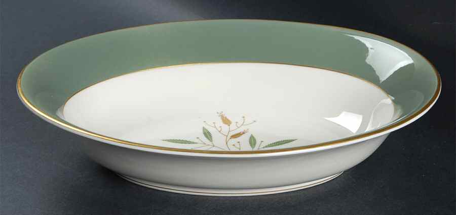 Grandeur (Gold Trim) 10" Oval Vegetable Bowl by Syracuse-1