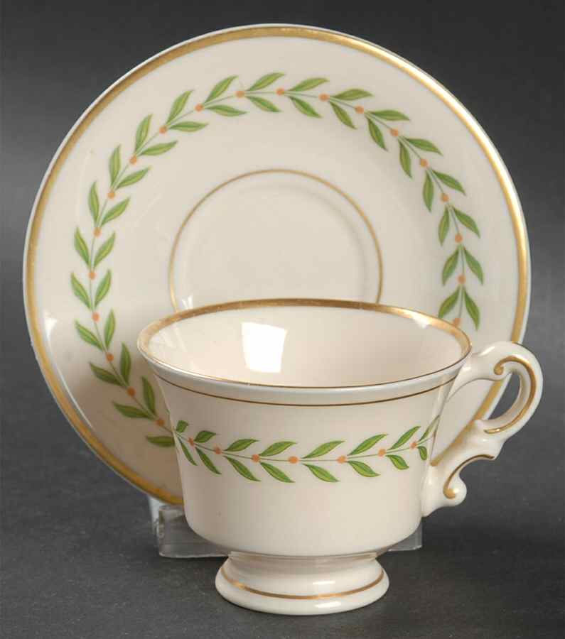 Greenwood Footed Demitasse Cup & Saucer Set by Syracuse-1
