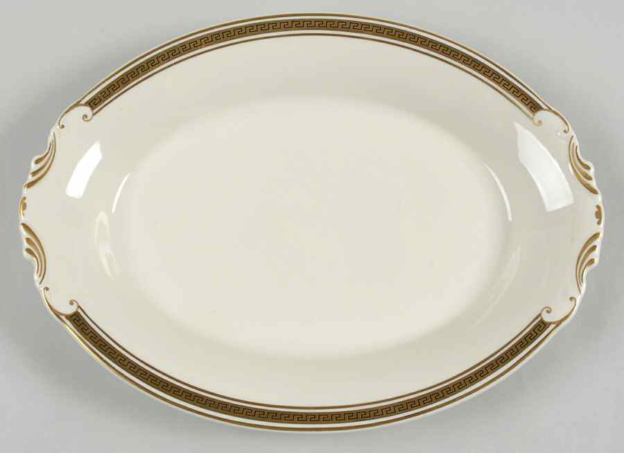 Greek Key 12" Oval Serving Platter by Syracuse-1
