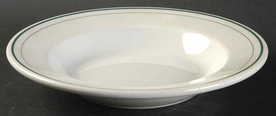 Green Mohawk Rim Soup Bowl by Syracuse-1