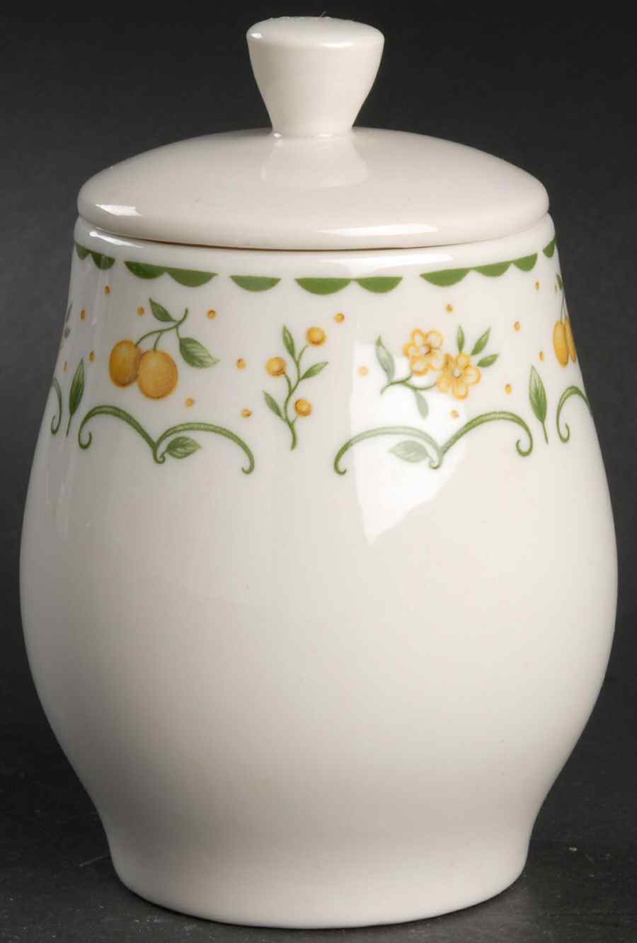 Harvest Gold Sugar Bowl & Lid (Juice Tumbler) by Syracuse-1