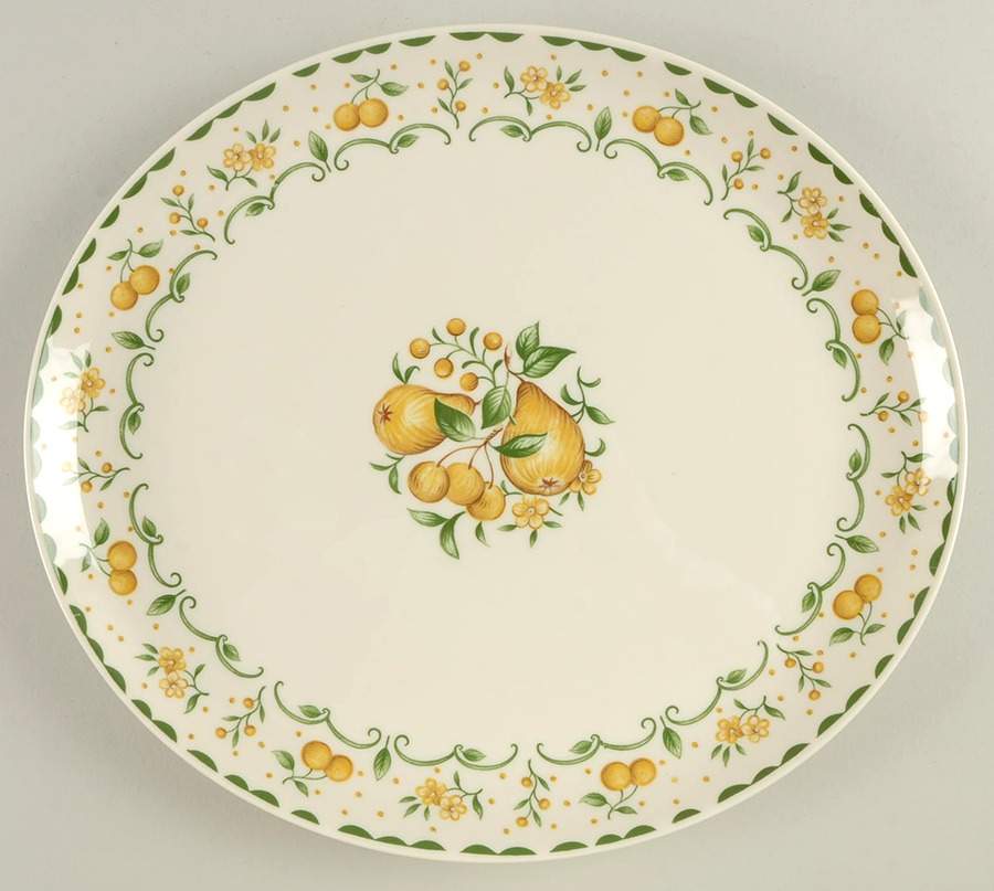 Harvest Gold 12" Oval Serving Platter by Syracuse-1