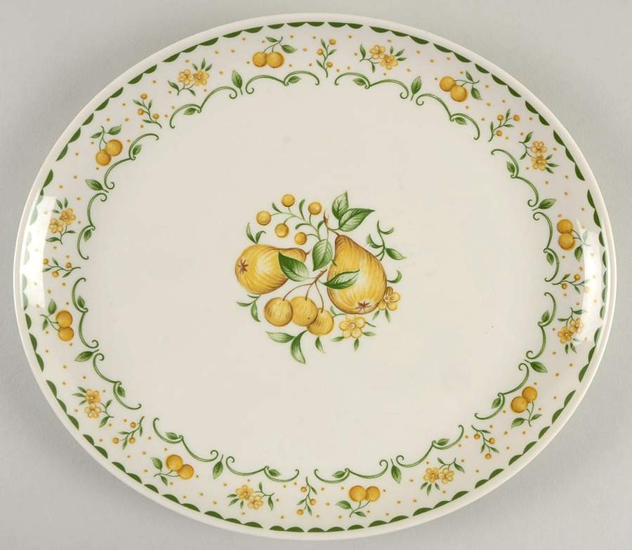 Harvest Gold 11" Oval Serving Platter by Syracuse-1