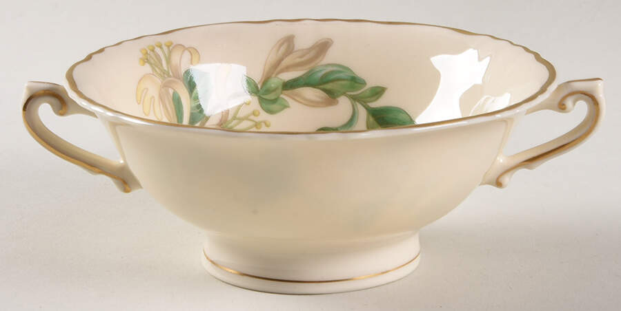 Honeysuckle Footed Cream Soup Bowl by Syracuse-1