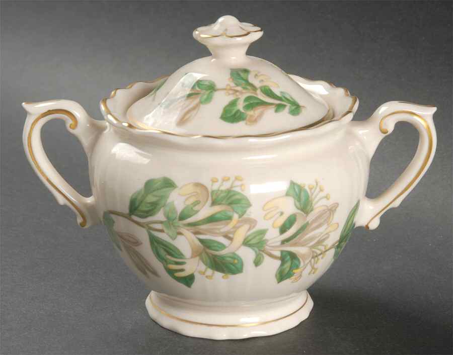 Honeysuckle Sugar Bowl & Lid by Syracuse-1