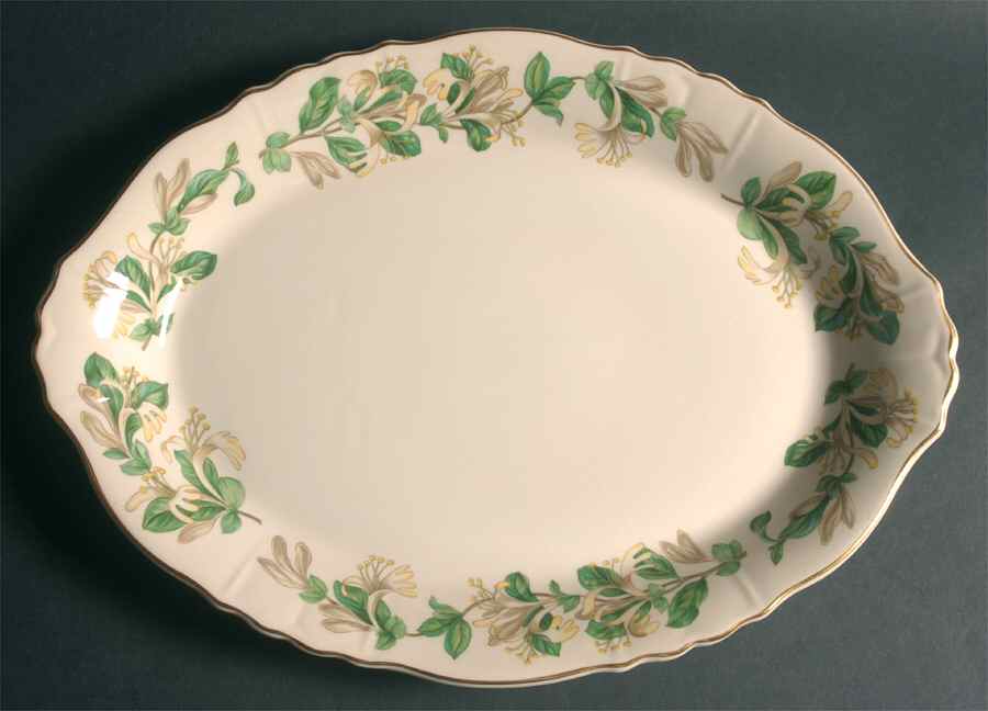 Honeysuckle 16" Oval Serving Platter by Syracuse-1