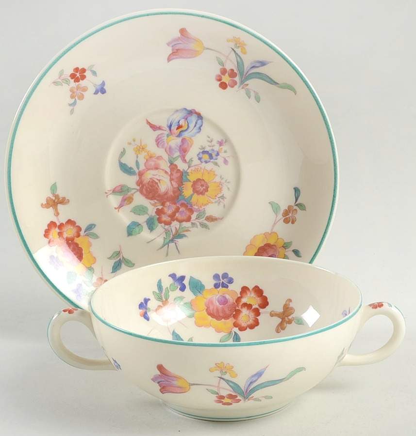 The Hostess Flat Cream Soup Bowl & Saucer Set by Syracuse-1
