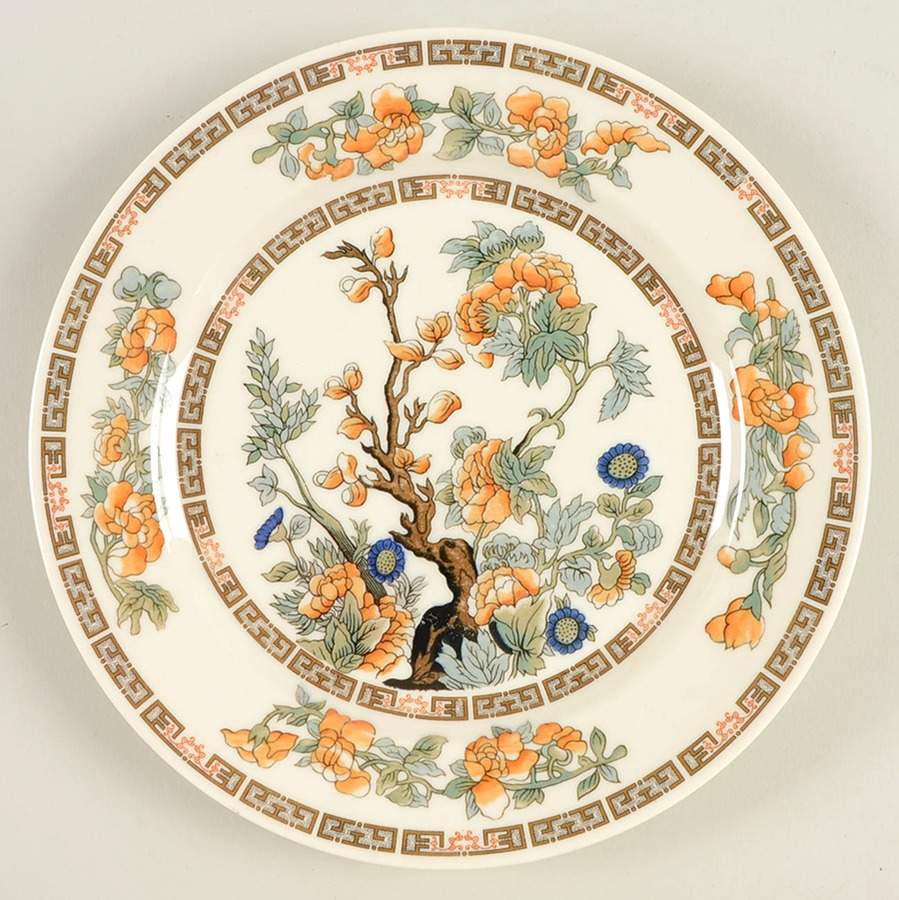 Indian Tree Orange Flowers (Cream) Luncheon Plate by Syracuse-1