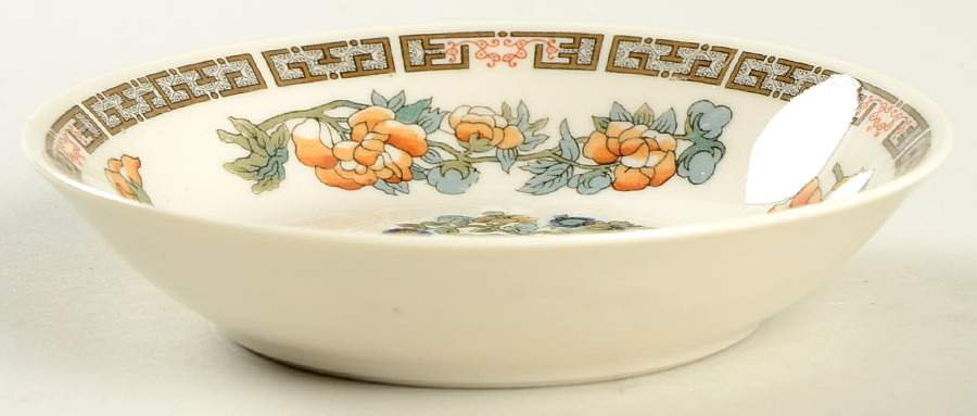 Indian Tree Orange Flowers (Cream) Fruit/Dessert (Sauce) Bowl by Syracuse-1