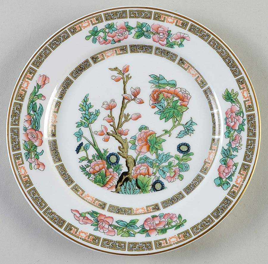Indian Tree Orange Flowers (Cream) Salad Plate by Syracuse-1