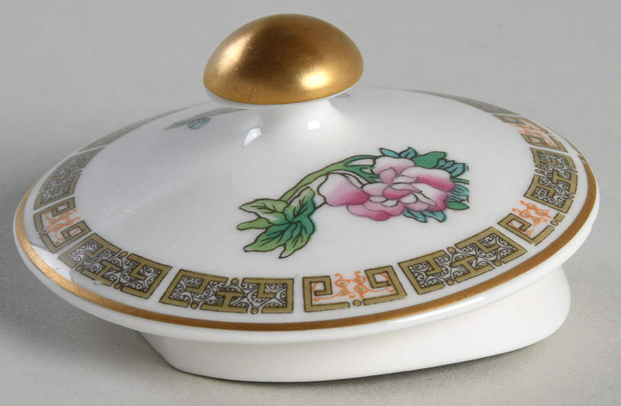 Indian Tree Pink (Scallop Edge) Lid for Teapot by Syracuse-1