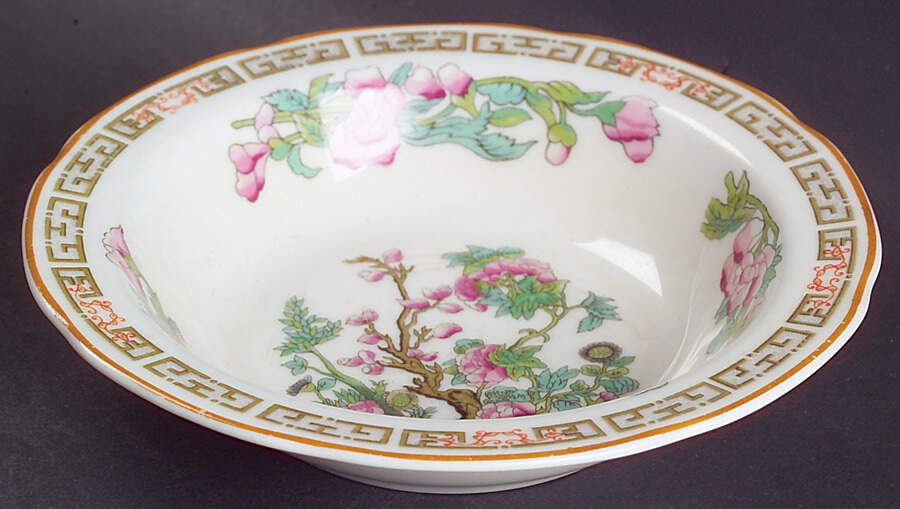 Indian Tree Pink (Scallop Edge) Rim Fruit/Dessert (Sauce) Bowl by Syracuse-1