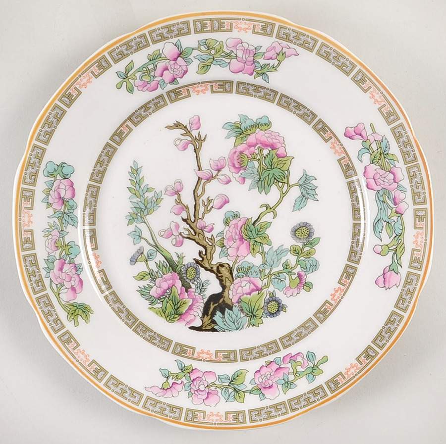 Indian Tree Pink (Scallop Edge) Salad Plate by Syracuse-1