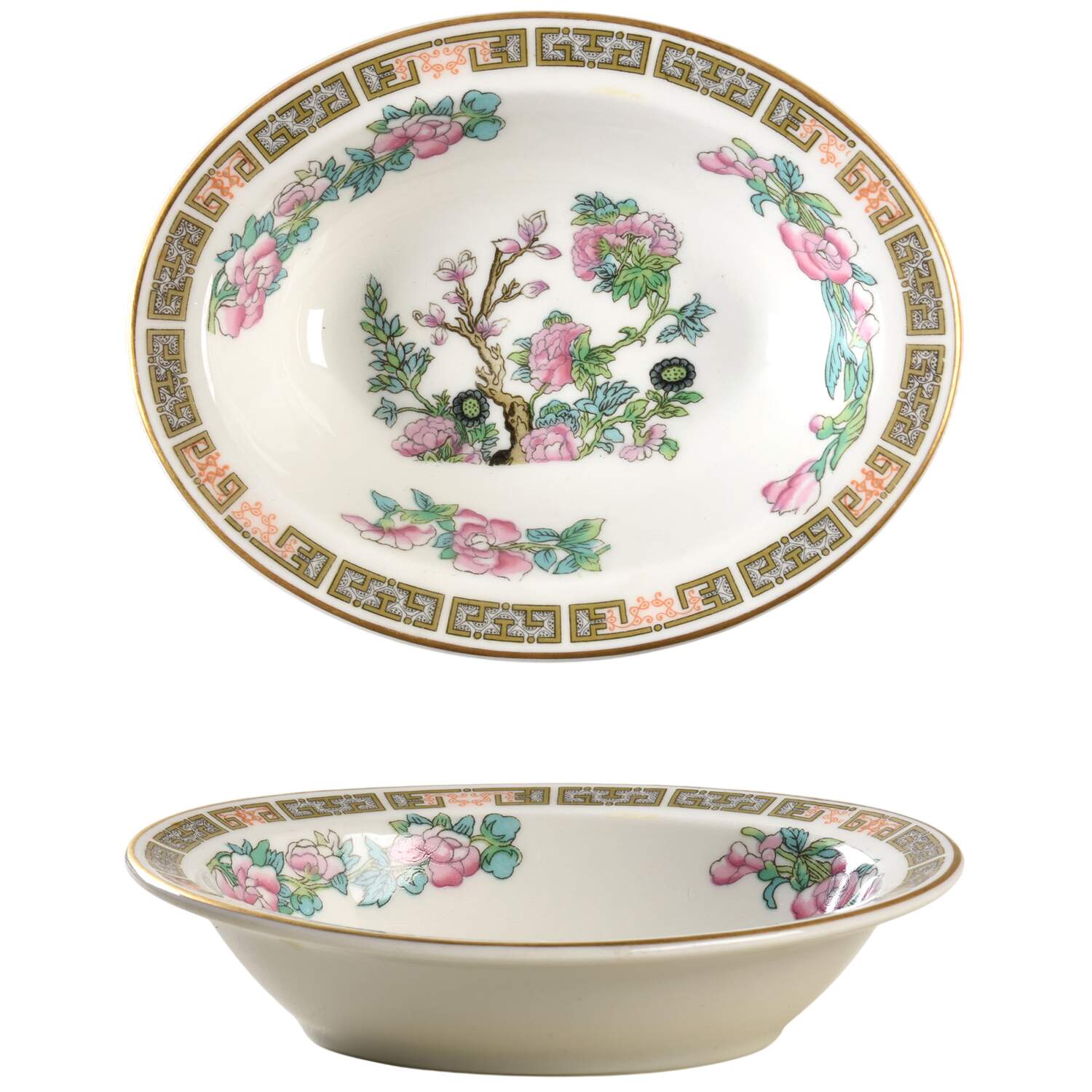 Indian Tree Pink (Smooth Edge) Nut Dish by Syracuse-1
