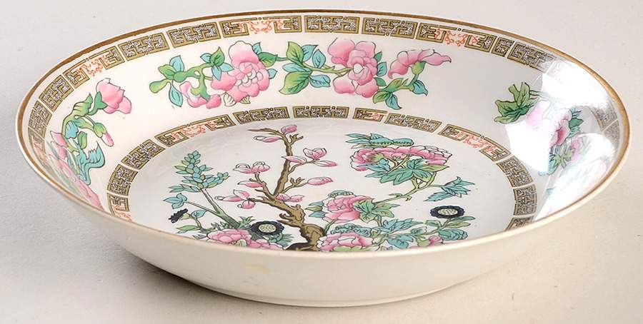 Indian Tree Pink (Smooth Edge) Coupe Soup Bowl by Syracuse-1