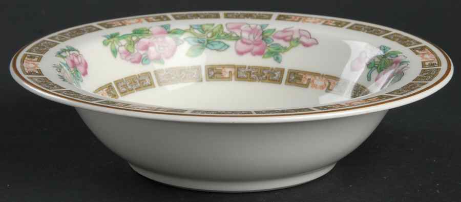 Indian Tree Pink (Smooth Edge) Rim Cereal Bowl by Syracuse-1