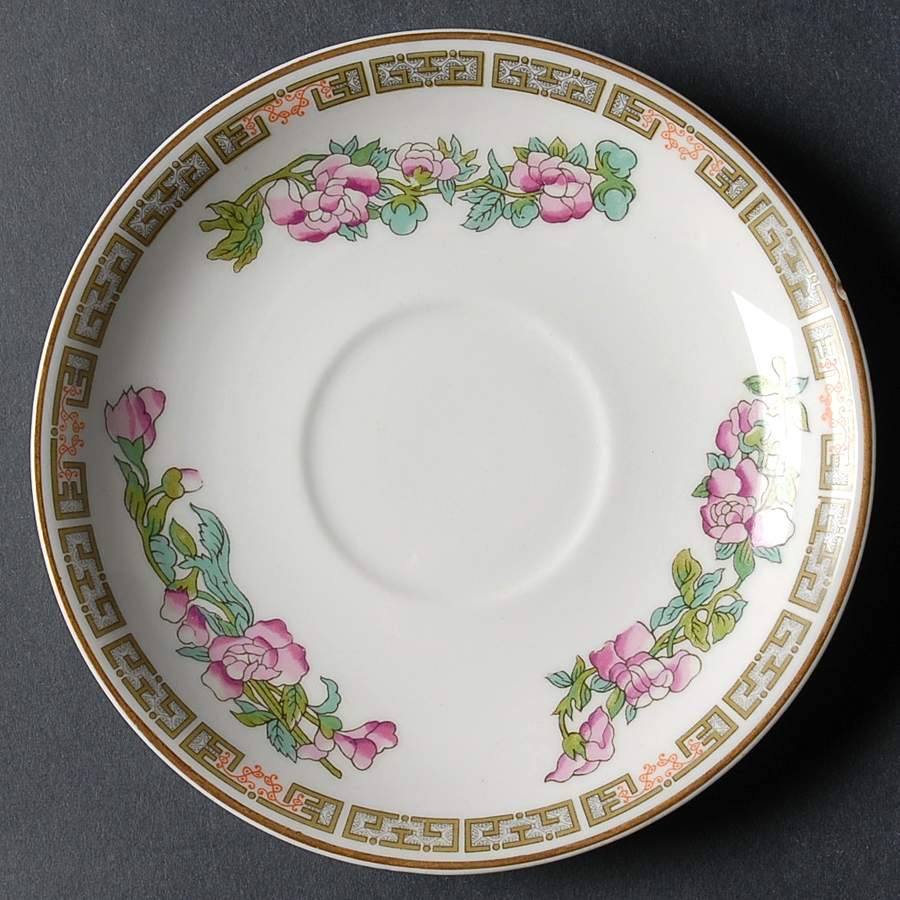 Indian Tree Pink (Smooth Edge) Saucer by Syracuse-1