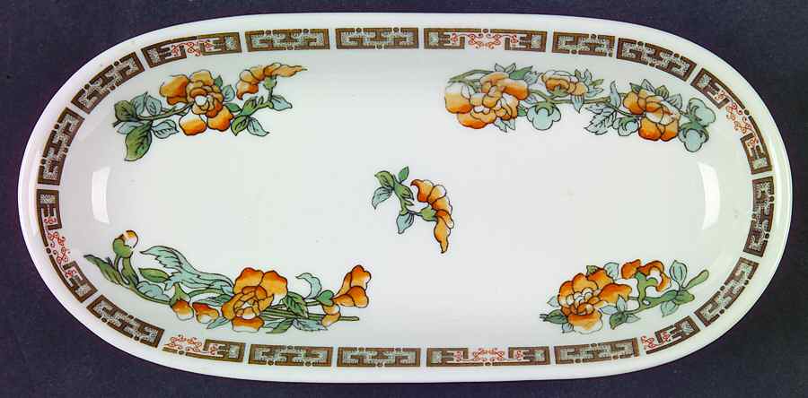 Indian Tree Orange Flowers (White) Relish by Syracuse-1