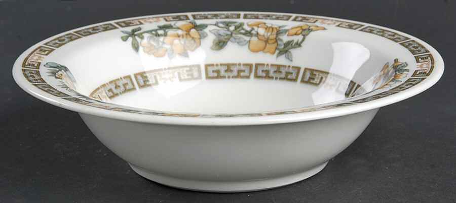Indian Tree Orange Flowers (White) Rim Cereal Bowl by Syracuse-1