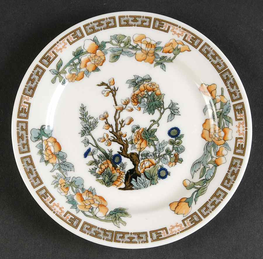 Indian Tree Orange Flowers (White) Bread & Butter Plate by Syracuse-1