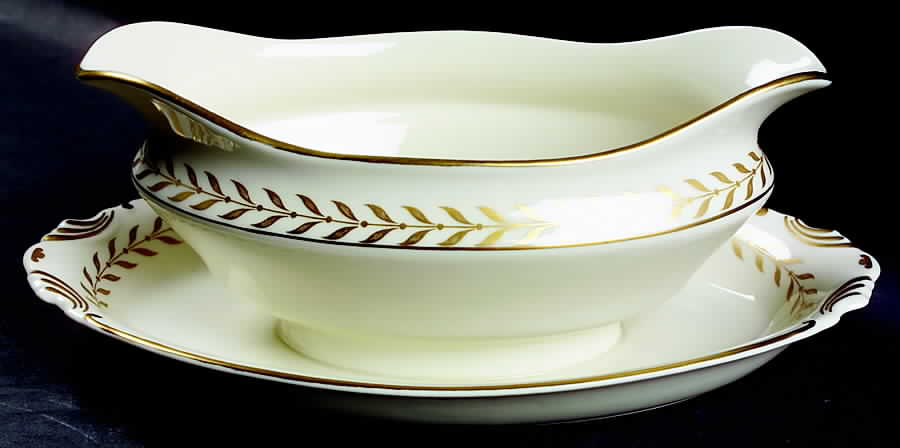 Jefferson Gravy Boat with Attached Underplate by Syracuse-1