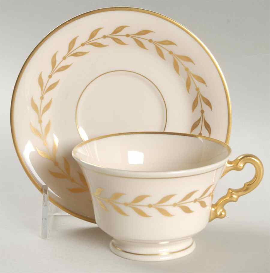 Jefferson Footed Cup & Saucer Set by Syracuse-1