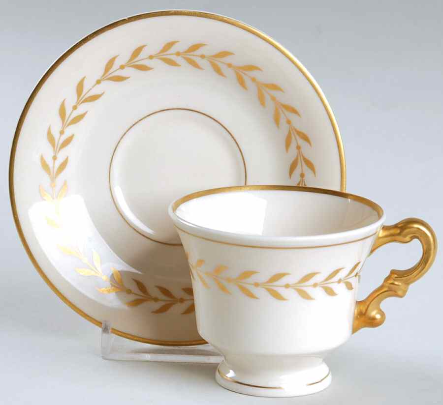 Jefferson Footed Demitasse Cup & Saucer Set by Syracuse-1