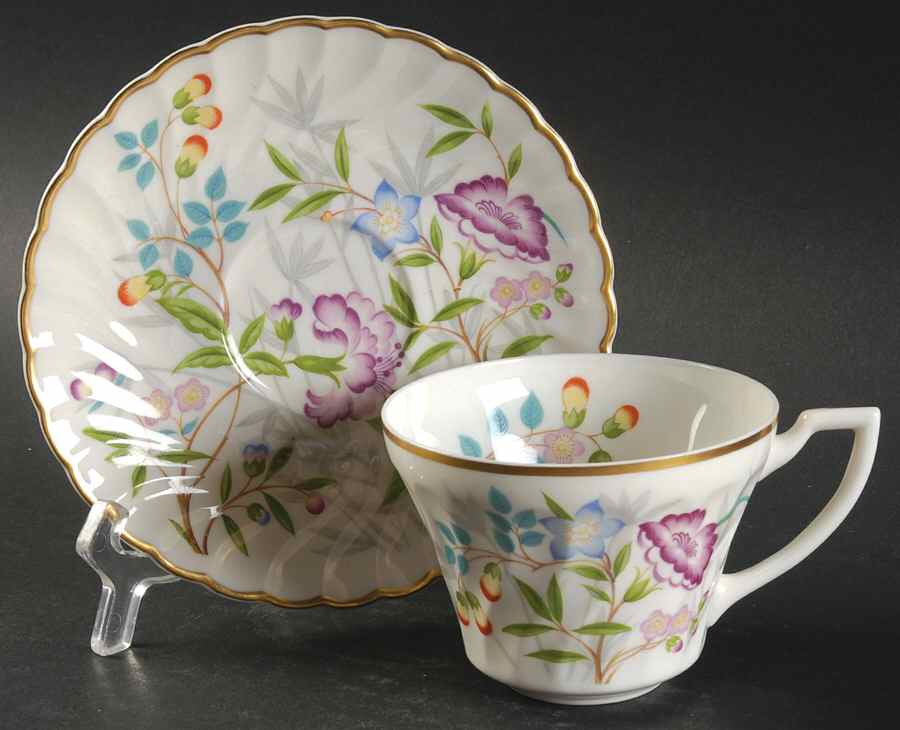Jewel Tree Flat Cup & Saucer Set by Syracuse-1