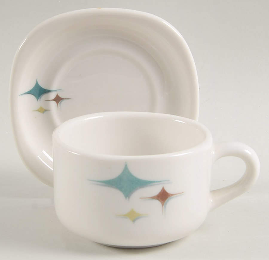 Jubilee (Trend, Stars) Flat Cup & Saucer Set by Syracuse-1