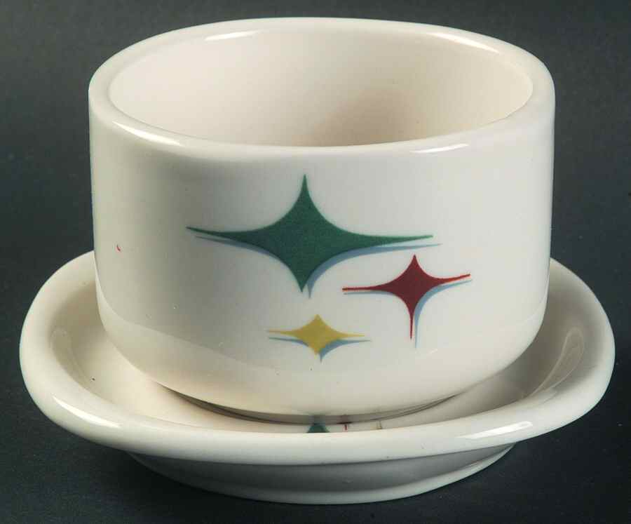Jubilee (Trend, Stars) Flat No Handles Cup & Saucer Set by Syracuse-1