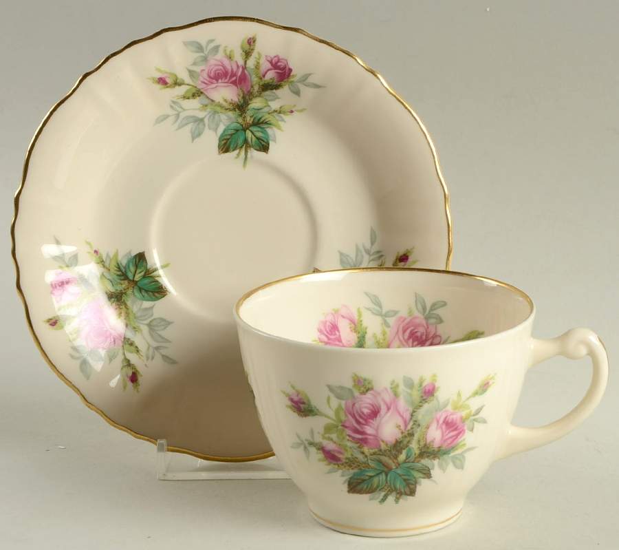 June Rose Flat Cup & Saucer Set by Syracuse-1