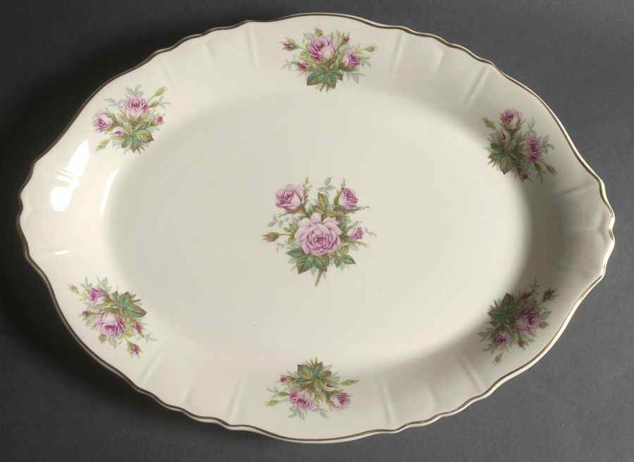 June Rose 16" Oval Serving Platter by Syracuse-1