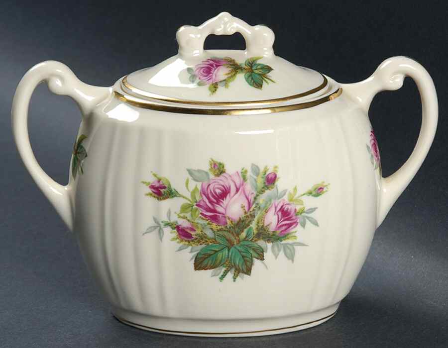 June Rose Sugar Bowl & Lid by Syracuse-1