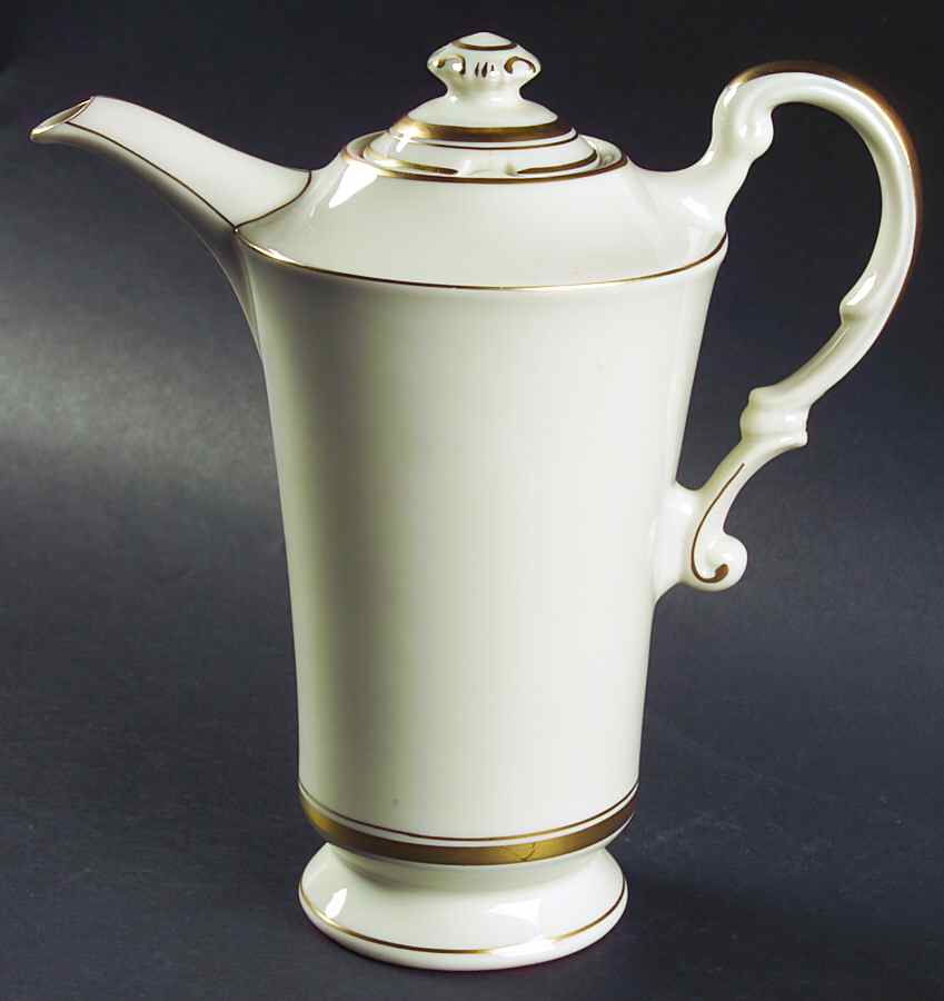 Kent (Gold Trim) Coffee Pot & Lid by Syracuse-1