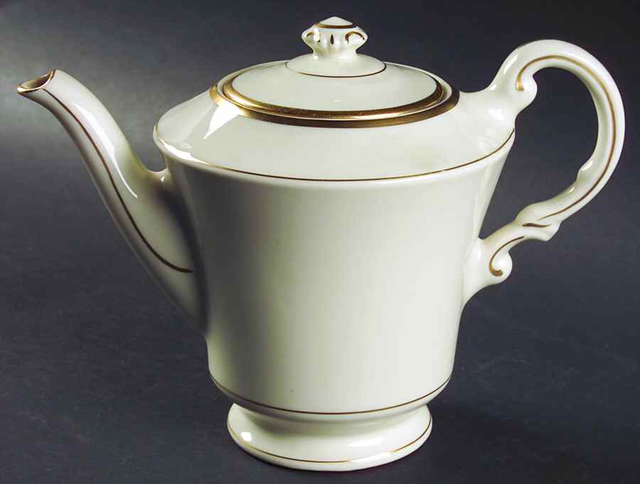 Kent (Gold Trim) Teapot & Lid by Syracuse-1