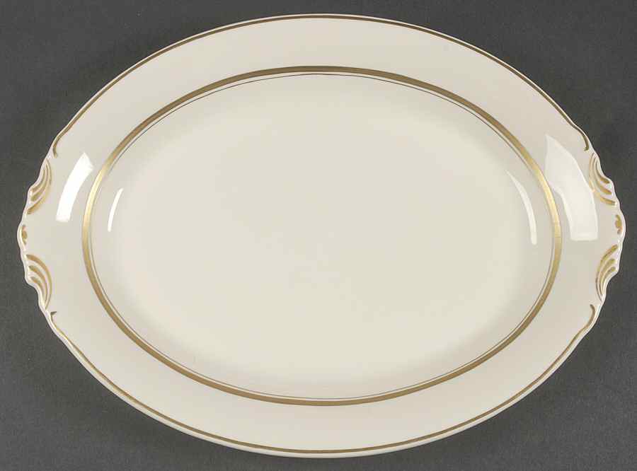 Kent (Gold Trim) 16" Oval Serving Platter by Syracuse-1
