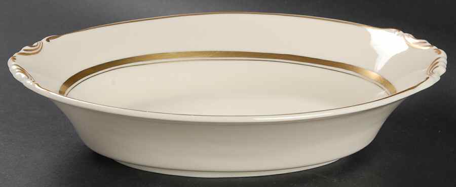 Kent (Gold Trim) 10" Oval Vegetable Bowl by Syracuse-1