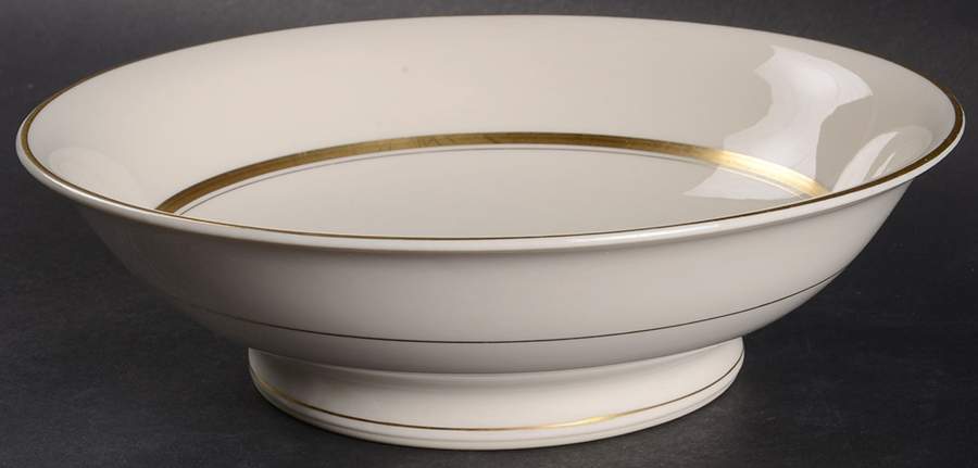 Kent (Gold Trim) 9" Round Vegetable Bowl by Syracuse-1