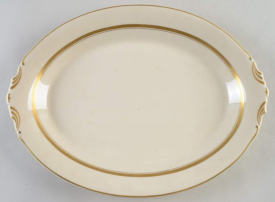 Kent (Gold Trim) 13" Oval Serving Platter by Syracuse-1