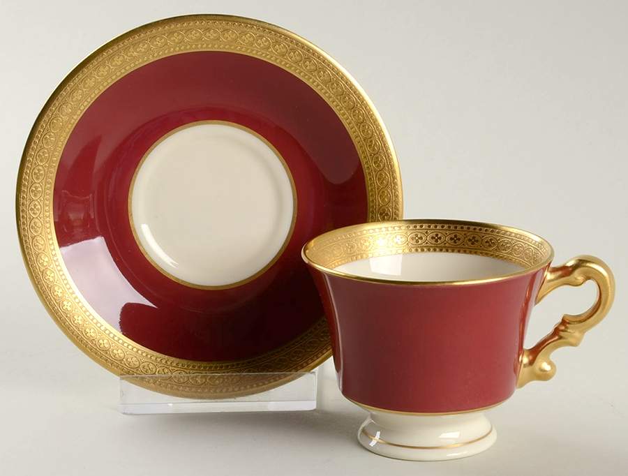 King Arthur Footed Demitasse Cup & Saucer Set by Syracuse-1