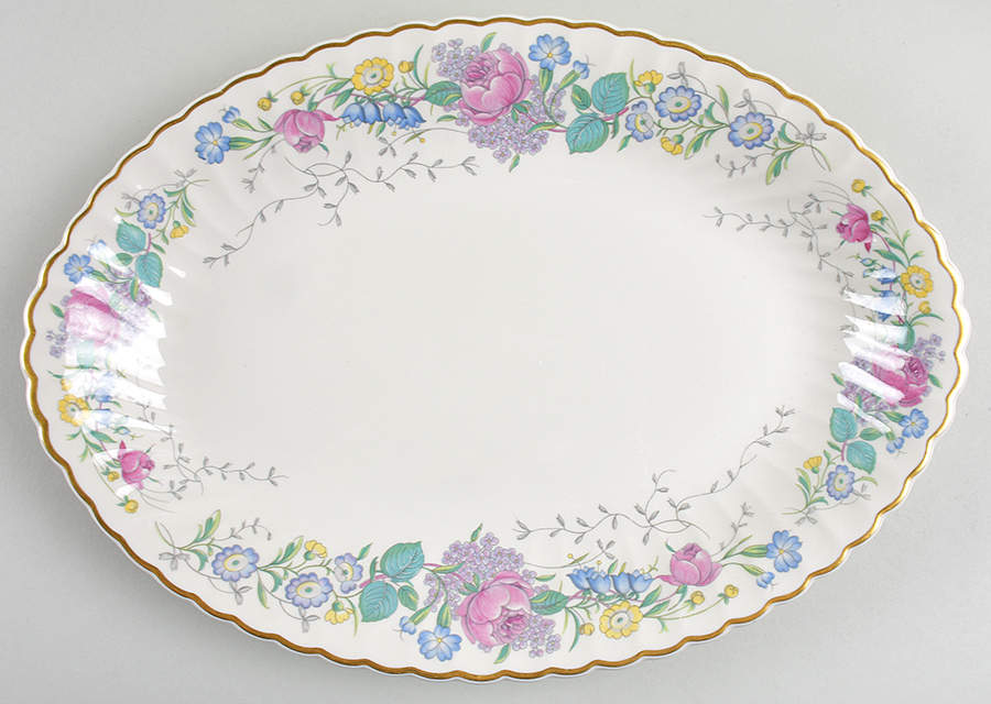 Lilac Rose 14" Oval Serving Platter by Syracuse-1