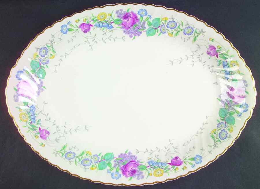 Lilac Rose 16" Oval Serving Platter by Syracuse-1