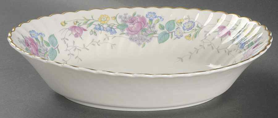 Lilac Rose 9" Oval Vegetable Bowl by Syracuse-1