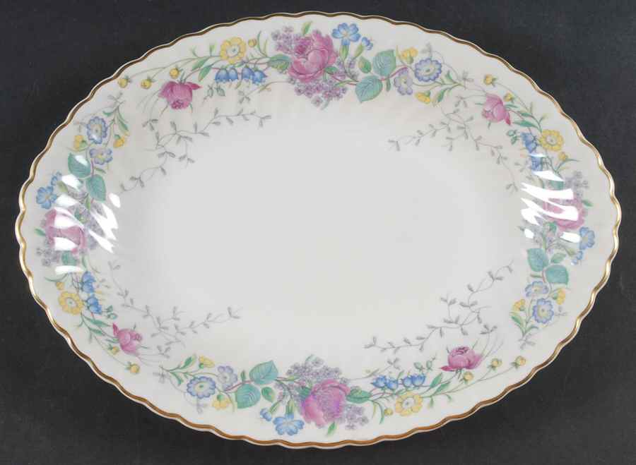 Lilac Rose 11" Oval Serving Platter by Syracuse-1