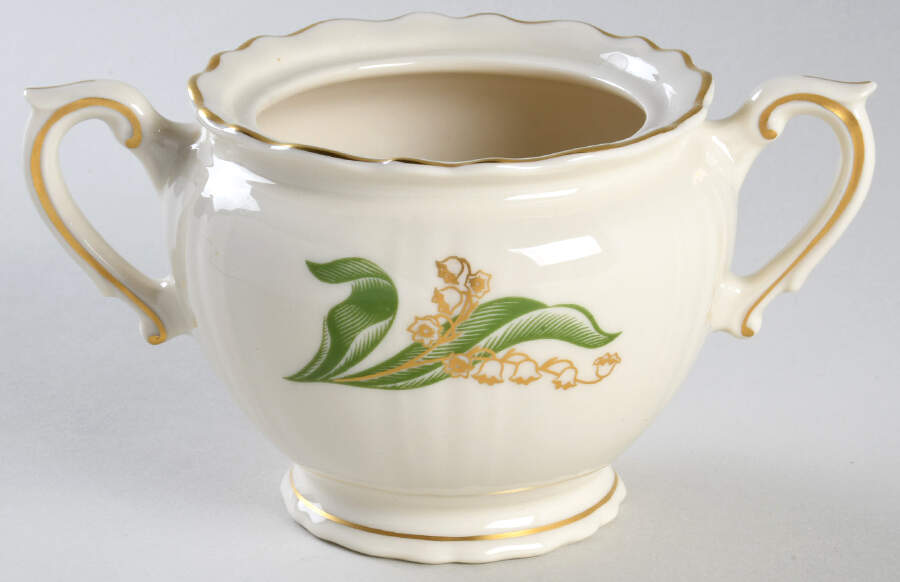 Lily of The Valley (Gold Trim) Sugar Bowl No Lid by Syracuse-1