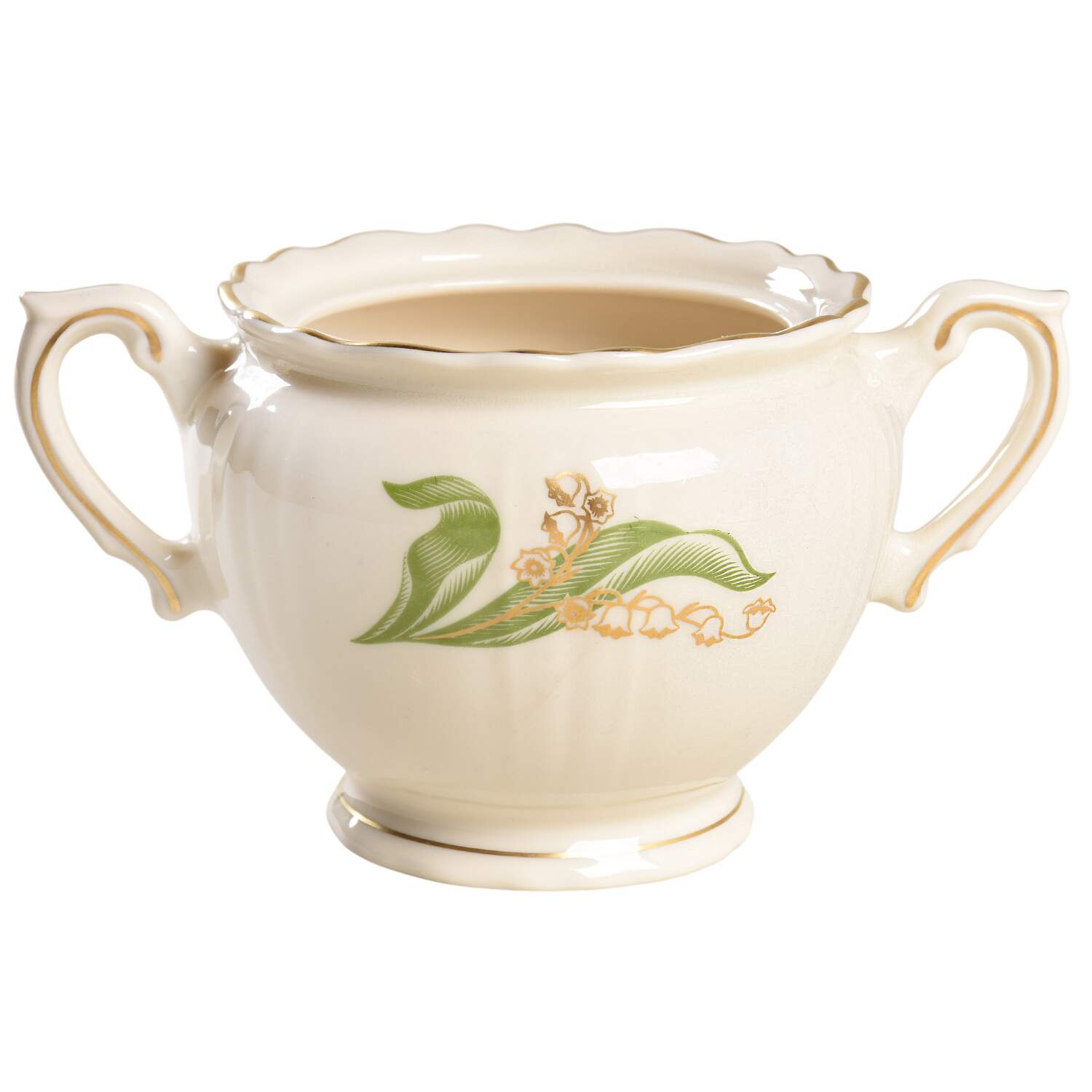 Lily of The Valley (Gold Trim) Sugar Bowl No Lid by Syracuse-1