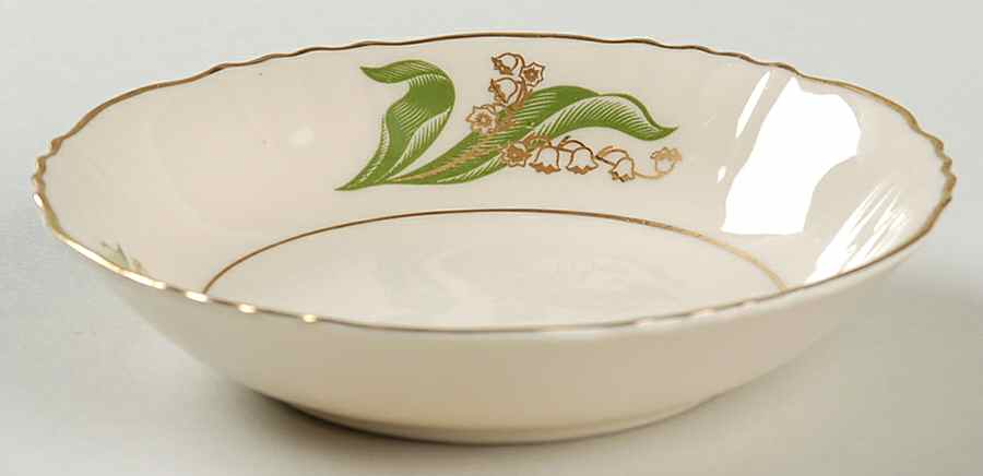 Lily of The Valley (Gold Trim) Fruit/Dessert (Sauce) Bowl by Syracuse-1