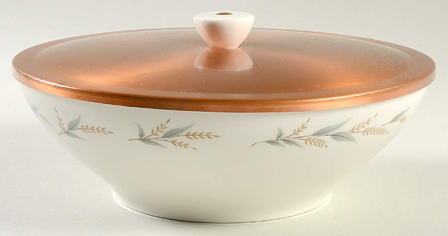 Lynnfield 9" Round Covered Vegetable with Copper Lid by Syracuse-1