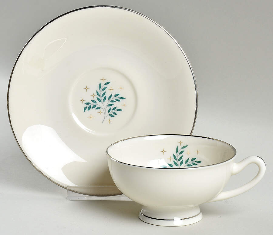 Lyric Footed Cup & Saucer Set by Syracuse-1