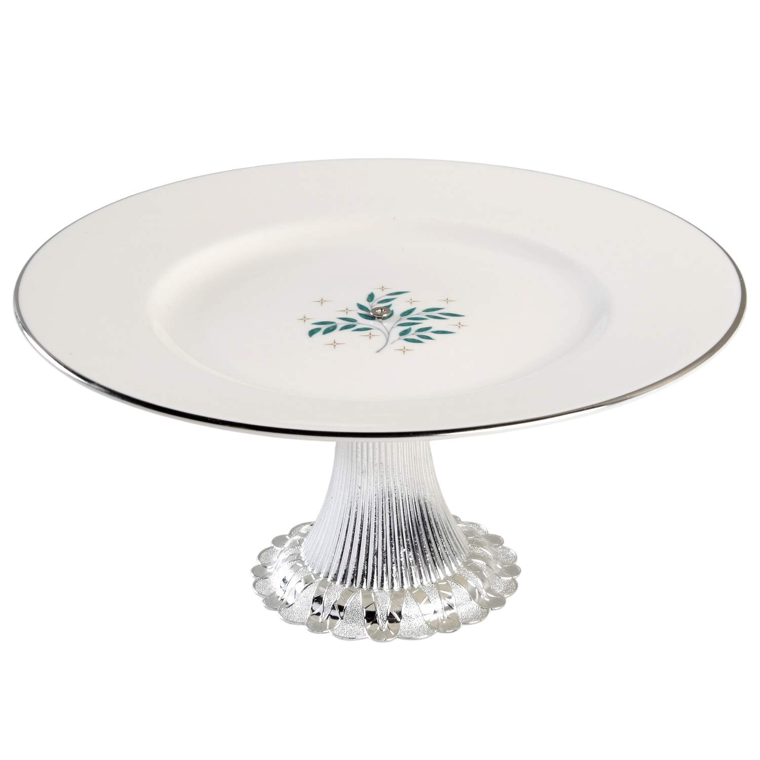 Lyric Cake Stand with 4"-5" Metal Pedestal  Hc by Syracuse-1